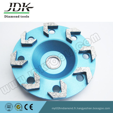 Diamond Arrow Cup Wheel pour les outils de meulage de béton